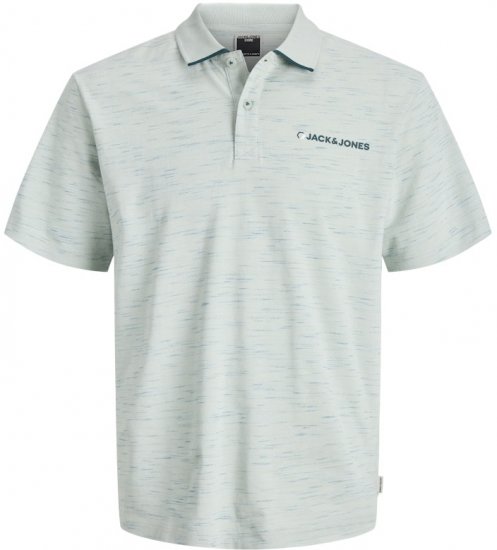 Jack & Jones Logan Polo Shirt Aqua Grey - Polo- & piqueskjorter - Poloskjorte i store størrelser - 2XL-8XL