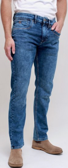 Kam Jeans Jacob Knitted Denim Reg Fit Jeans Light Wash Blue - Jeans og bukser - Store Bukser og Store Jeans