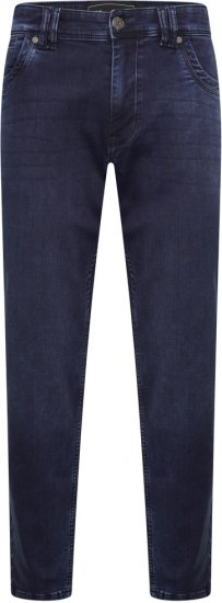 Kam Jeans Jacob Knitted Denim Reg Fit Jeans Blue-Black - Jeans og bukser - Store Bukser og Store Jeans