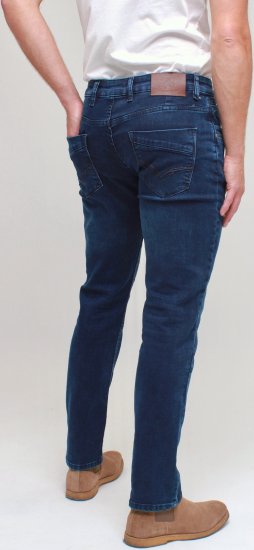 Kam Jeans Jacob Knitted Denim Reg Fit Jeans Mid Wash Blue - Jeans og bukser - Store Bukser og Store Jeans