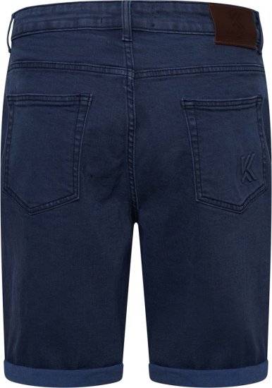 Kam Jeans Onana Embossed Wash Denim Shorts Smokey Blue - Shorts - Store shorts - W40-W60