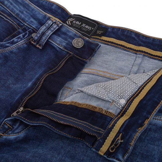 Kam Jeans Pepe Knitted Denim Shorts Random Mid Wash Blue - Shorts - Store shorts - W40-W60