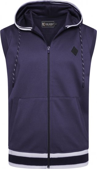 Kam Jeans TS005 Retro Tracky Set (Shorts/Sleeveless Hoodie) Navy - Treningsdrakter - Treningsdrakter/Tracksuits store størrelser herre