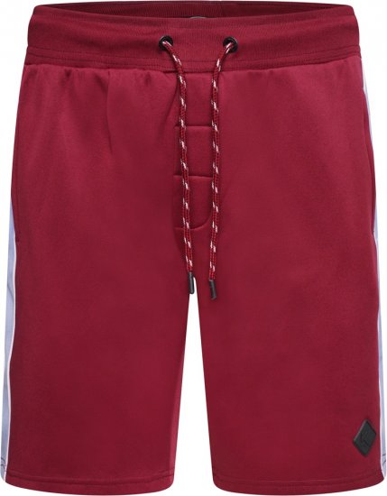 Kam Jeans TS006 Retro Pannelled Tracky Set (Shorts/Sleeveless Hoodie) Red - Treningsdrakter - Treningsdrakter/Tracksuits store størrelser herre