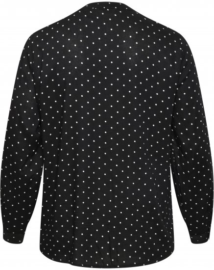 Kaffe Curve Joy Bluse Svart / Hvit Prikket - Bluser & tunikaer - 
