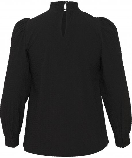 Kaffe Curve Ditta Smock Bluse Svart - Bluser & tunikaer - 