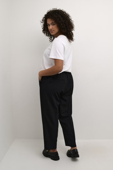 Kaffe Curve Sakira Cropped-bukser Svart - Jeans & Bukser i Store Størrelser – Plus Size - 