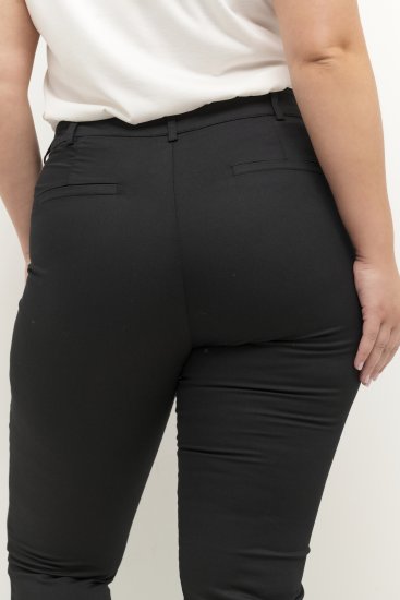 Kaffe Curve Leana Chinobukser 7/8 Svart - Jeans & Bukser i Store Størrelser – Plus Size - 
