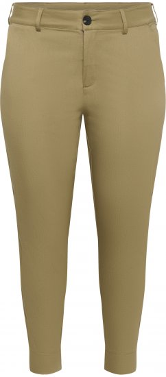 Kaffe Curve Leana Chinobukser 7/8 Mørk beige - Jeans & Bukser i Store Størrelser – Plus Size - 