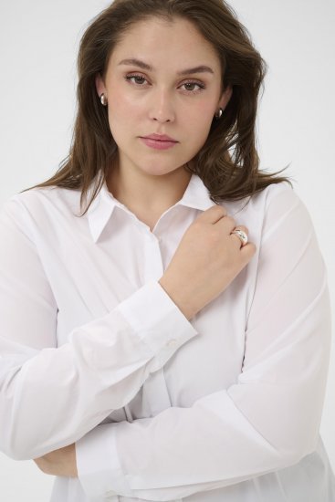 Kaffe Curve Laina Shirt Optical White - Skjorter - 