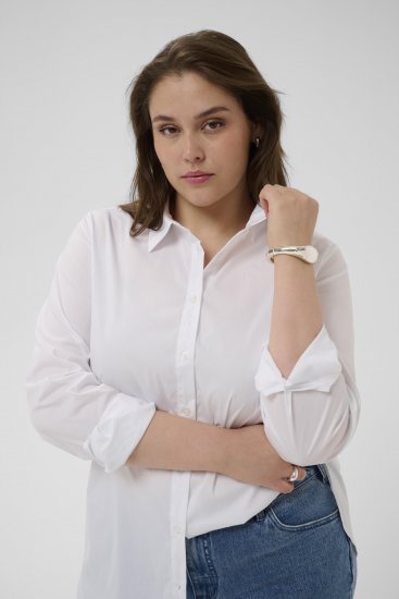 Kaffe Curve Laina Shirt Optical White - Skjorter - 