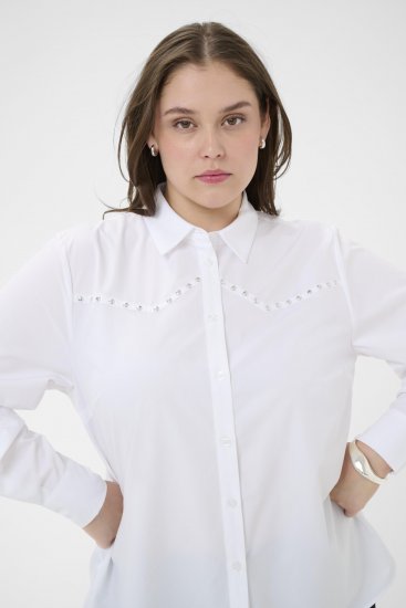 Kaffe Curve Janni Shirt Optical White - Skjorter - 