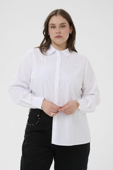 Kaffe Curve Janni Shirt Optical White - Skjorter - 