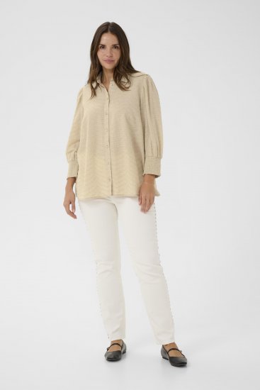 Kaffe Curve Penelopia Shirt Feather Grey - Skjorter - 