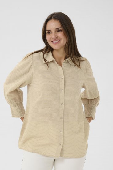 Kaffe Curve Penelopia Shirt Feather Grey - Skjorter - 