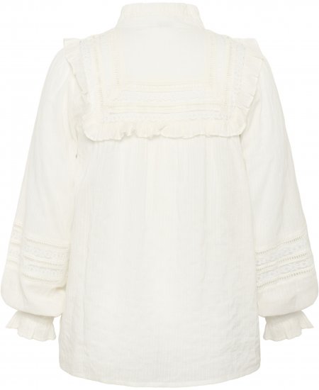 Kaffe Curve Jessa Shirt Long Sleeve White - Skjorter - 