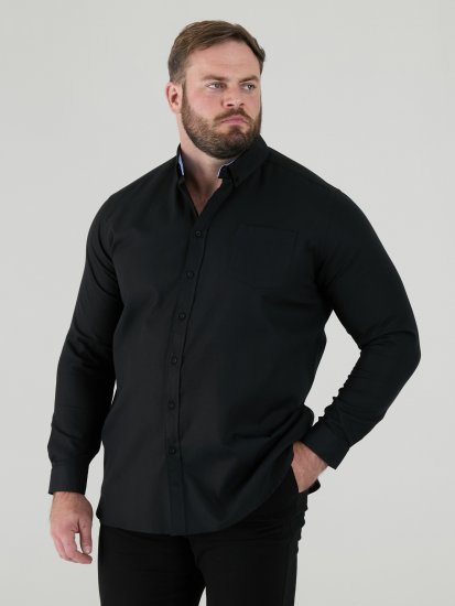 D555 Richard Langermet Oxfordskjorte TALL Svart - TALL skjorter - 