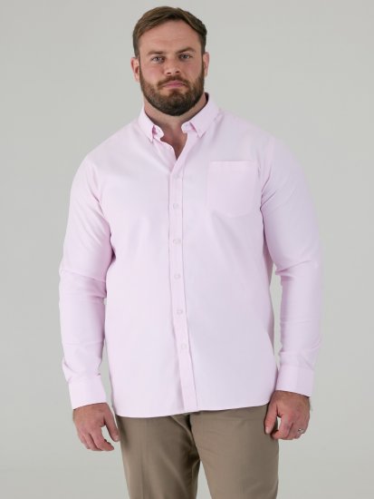 D555 Richard Langermet Oxfordskjorte TALL Rosa - TALL skjorter - 