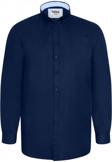 D555 Richard Langermet Oxfordskjorte TALL Marineblå - TALL skjorter - 