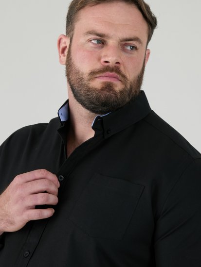 D555 Richard Langermet Oxfordskjorte TALL Svart - TALL skjorter - 