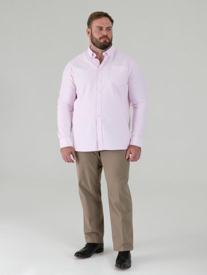 D555 Richard Langermet Oxfordskjorte TALL Rosa - TALL skjorter - 