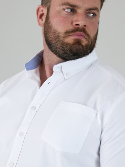 D555 Richard Langermet Oxfordskjorte TALL Hvit - TALL skjorter - 