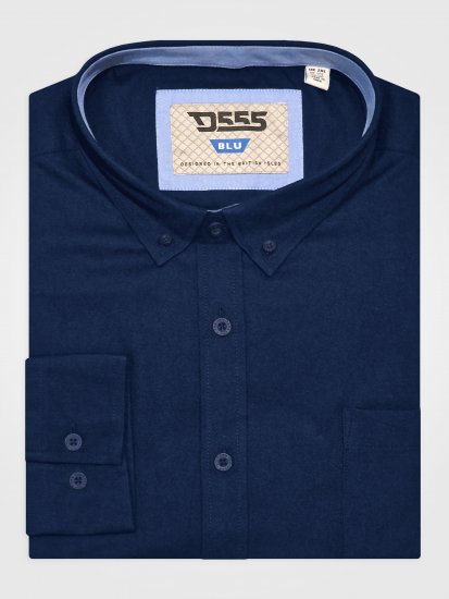 D555 Richard Langermet Oxfordskjorte TALL Marineblå - TALL skjorter - 