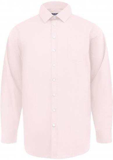 D555 Oliver Flekkavvisende Strykefri Stretchskjorte med Lange Ermer Rosa - Skjorter - Store skjorter - 2XL-8XL