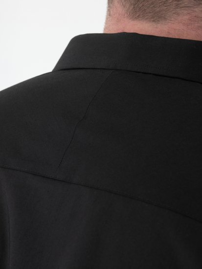 D555 Oliver Flekkavvisende Strykefri Stretchskjorte med Lange Ermer Svart - Skjorter - Store skjorter - 2XL-8XL