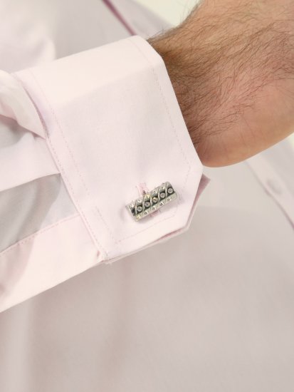 D555 Oliver Flekkavvisende Strykefri Stretchskjorte med Lange Ermer Rosa - Skjorter - Store skjorter - 2XL-8XL