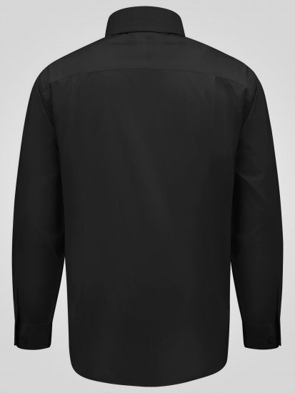 D555 Oliver Flekkavvisende Strykefri Stretchskjorte med Lange Ermer Svart - Skjorter - Store skjorter - 2XL-8XL