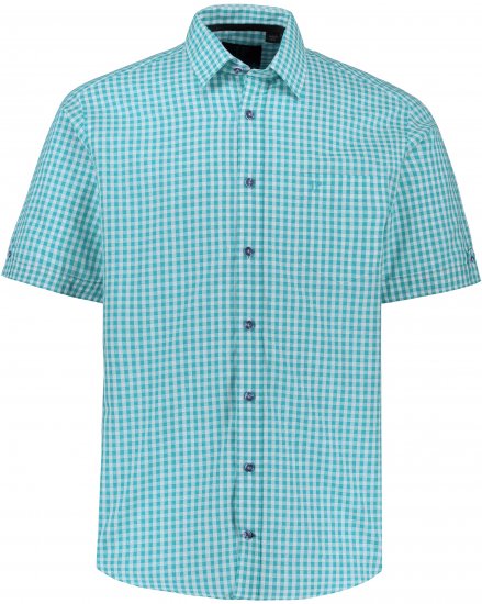 JP1880 Shirt Traditional Short Sleeve Turquoise - Skjorter - Store skjorter - 2XL-8XL