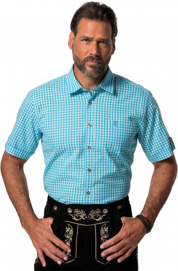 JP1880 Shirt Traditional Short Sleeve Turquoise - Skjorter - Store skjorter - 2XL-8XL