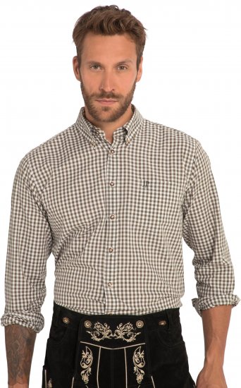 JP1880 Shirt Checked Traditional Long Sleeve Olive Green - Festklær - Festklær – For å feire stilfullt og komfortabelt