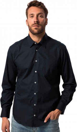 JP1880 Shirt Long Sleeve Modern Fit Navy Blue TALL - HERREKLÆR MT-6XLT - Klær for høye menn