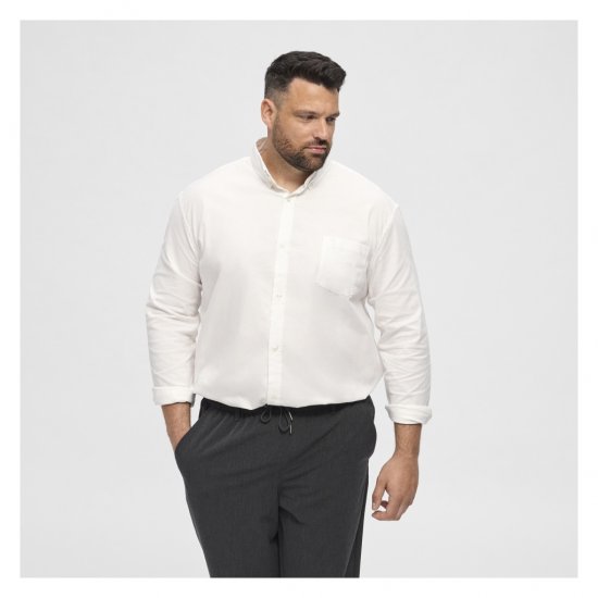 North Latitude Oxford Shirt White - Skjorter - Store skjorter - 2XL-8XL