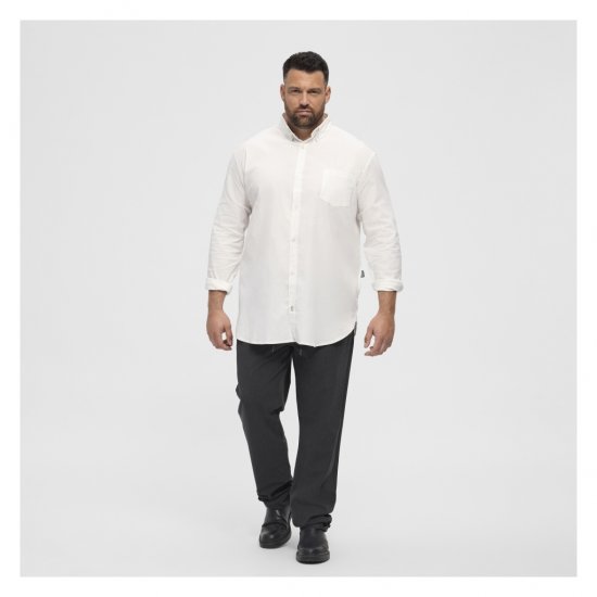 North Latitude Oxford Shirt White - Skjorter - Store skjorter - 2XL-8XL
