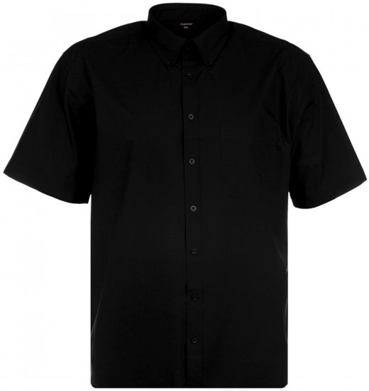 Espionage SH149 Plain Short Sleeve Shirt Black - Skjorter - Store skjorter - 2XL-8XL