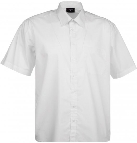 Espionage SH149 Short Sleeve Shirt White - Kortermede skjorter - Kortermede Skjorter Store Størrelser