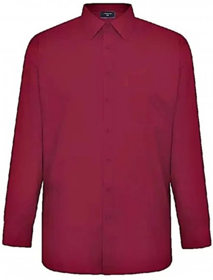Espionage SH151 Long Sleeve Plain Collar Shirt Wine - Skjorter med lange ermer - 
