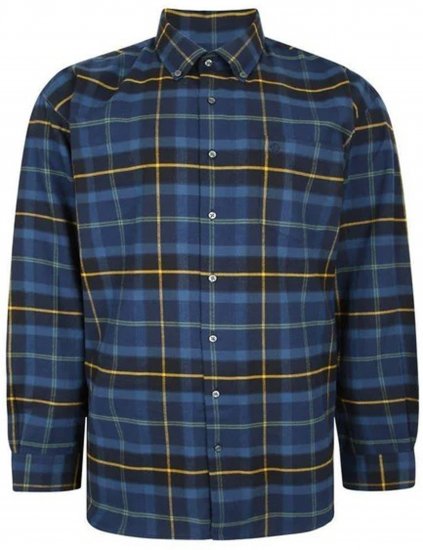 Espionage SH359 Window Payne Checked Shirt Navy/Gold - Skjorter med lange ermer - 