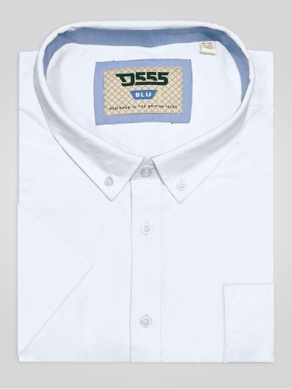 D555 James Kortermet Oxfordskjorte TALL Hvit - TALL skjorter - 