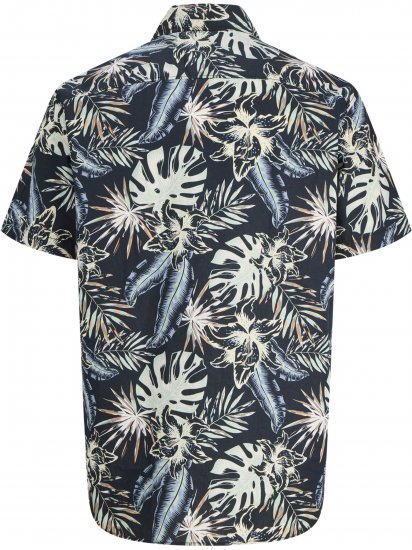 Jack & Jones Honolulu Short Sleeve Resort Shirt Black - Skjorter - Store skjorter - 2XL-8XL