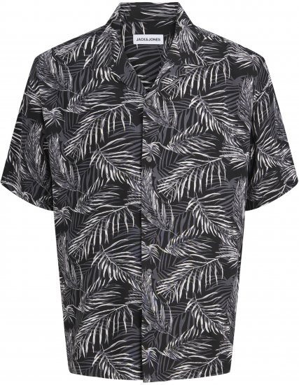 Jack & Jones Jeff Resort Short Sleeve Shirt Black - Skjorter - Store skjorter - 2XL-8XL