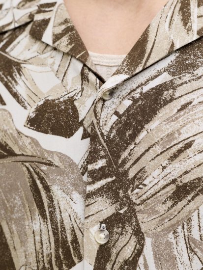 Jack & Jones Jeff Resort Short Sleeve Shirt Brown - Skjorter - Store skjorter - 2XL-8XL