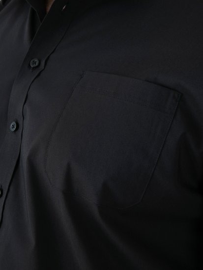 D555 Lucas Flekkavvisende Strykefri Stretchskjorte med Korte Ermer Svart - Skjorter - Store skjorter - 2XL-8XL