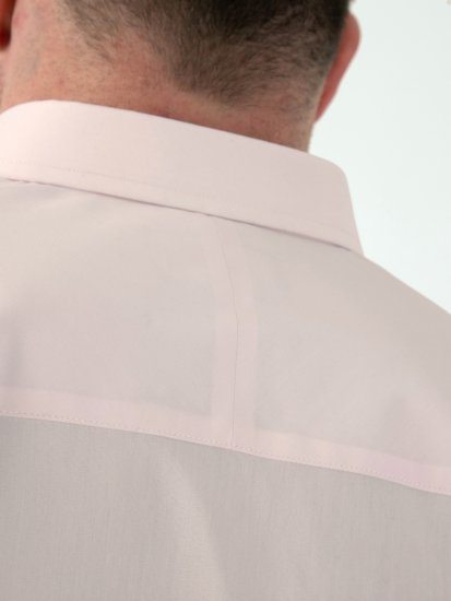 D555 Lucas Flekkavvisende Strykefri Stretchskjorte med Korte Ermer Rosa - Skjorter - Store skjorter - 2XL-8XL