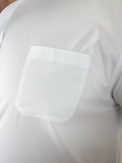 D555 Lucas Flekkavvisende Strykefri Stretchskjorte med Korte Ermer Hvit - Skjorter - Store skjorter - 2XL-8XL