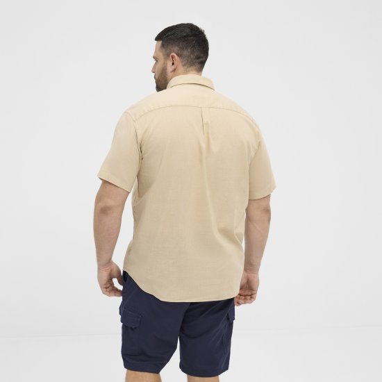 North Latitude 51106 Short Sleeve Shirt Sand - Kortermede skjorter - Kortermede Skjorter Store Størrelser