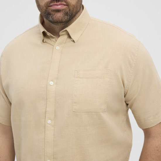 North Latitude 51106 Short Sleeve Shirt Sand - Kortermede skjorter - Kortermede Skjorter Store Størrelser